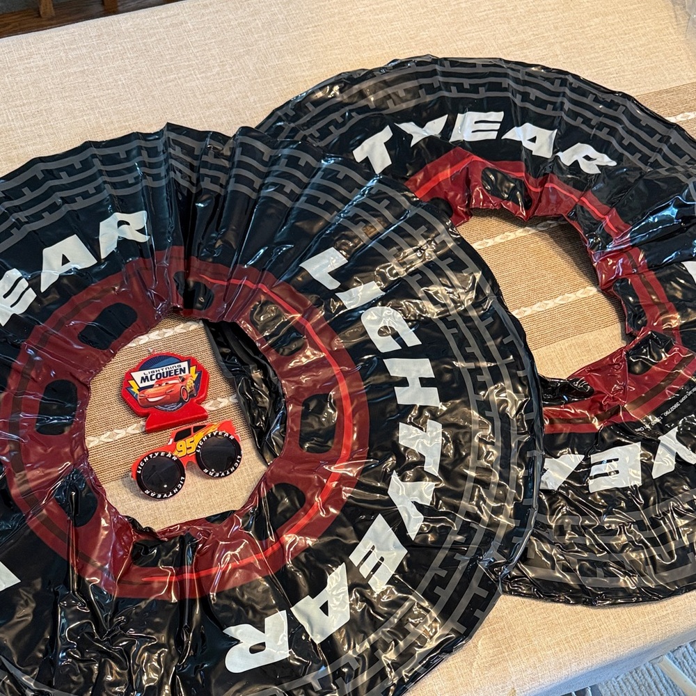 Disney Cars Inflatable Tire Set - Black and Red